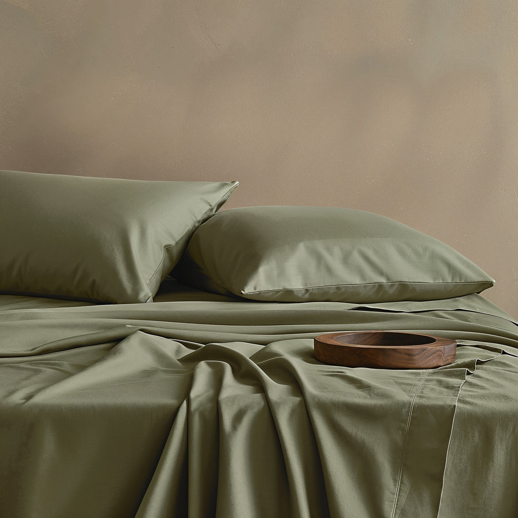 Parure de lit de luxe en satin de coton australien